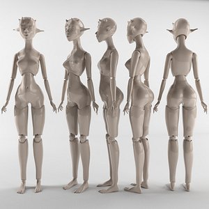 doll printing jointed 3D model
