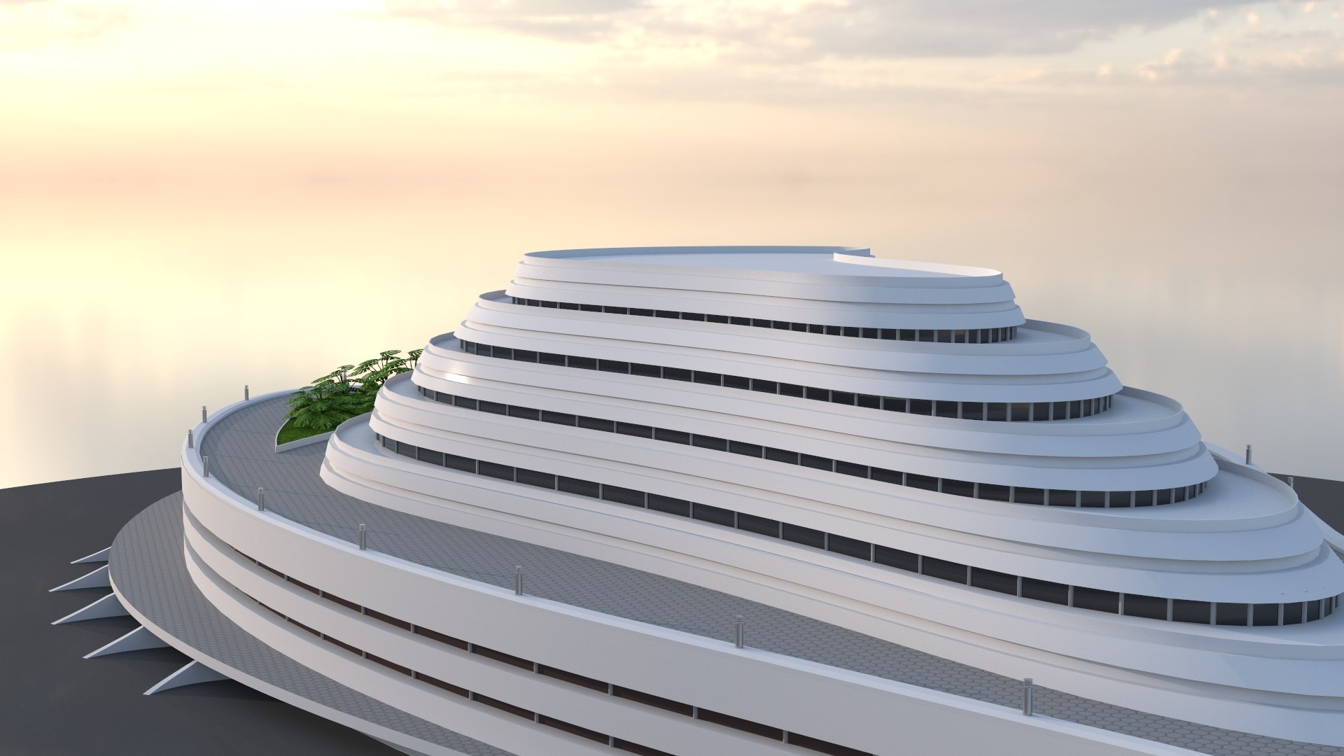 średniowieczne Miasto I Wieś Klasa 5 3D Model Sci-Fi Futuristic Building Concept 3 - TurboSquid 2298395