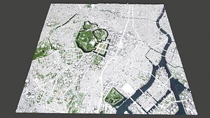 3D Cityscape Tokyo Japan fragment city model