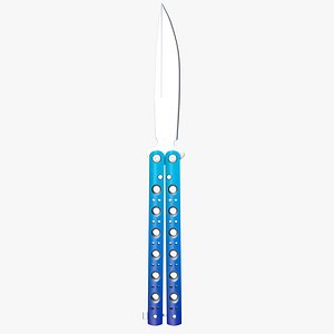 3d balisong butterfly knife gradient