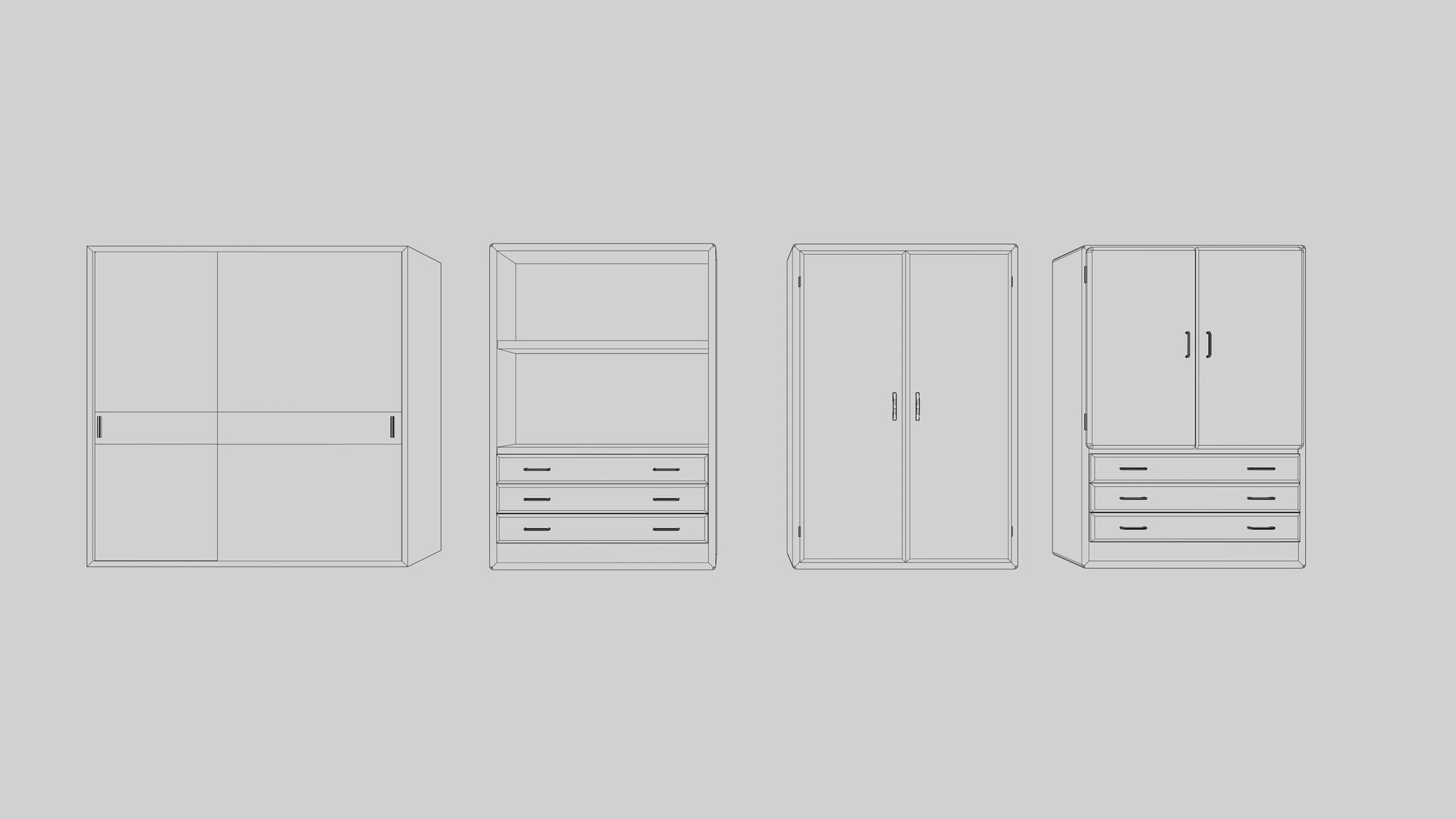 3D Cabinet Pack - TurboSquid 2209544