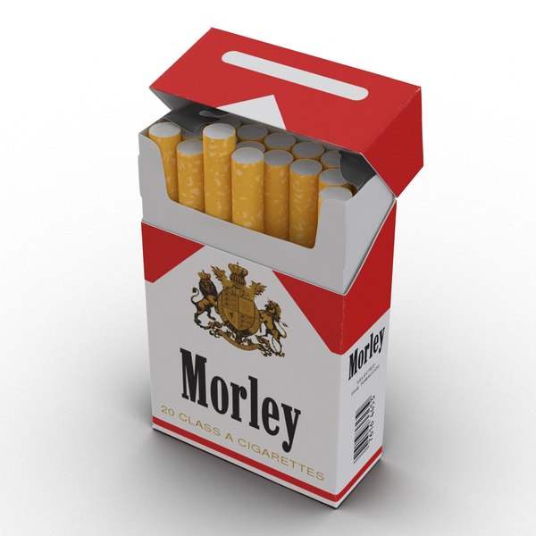 3d opened cigarettes pack morley