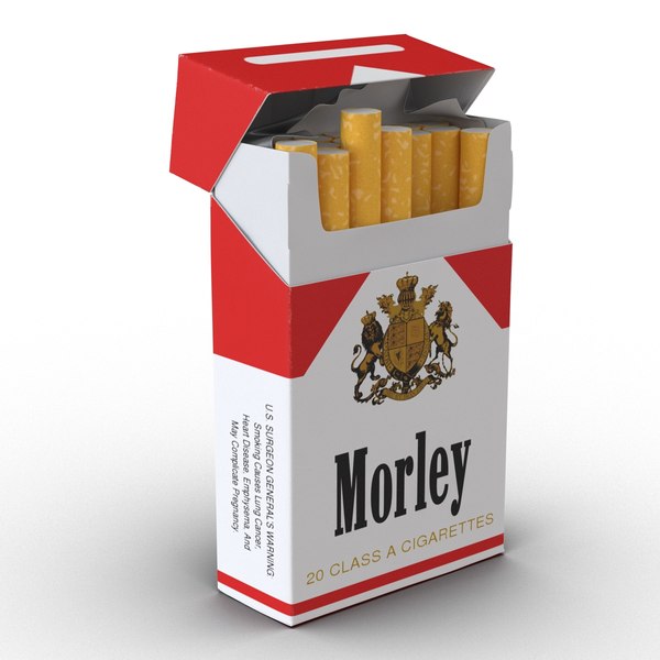 3d opened cigarettes pack morley