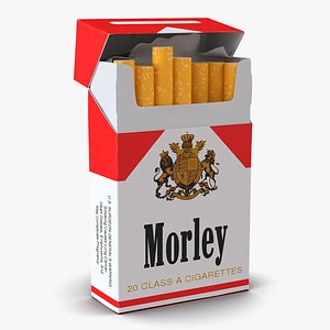 3d opened cigarettes pack morley