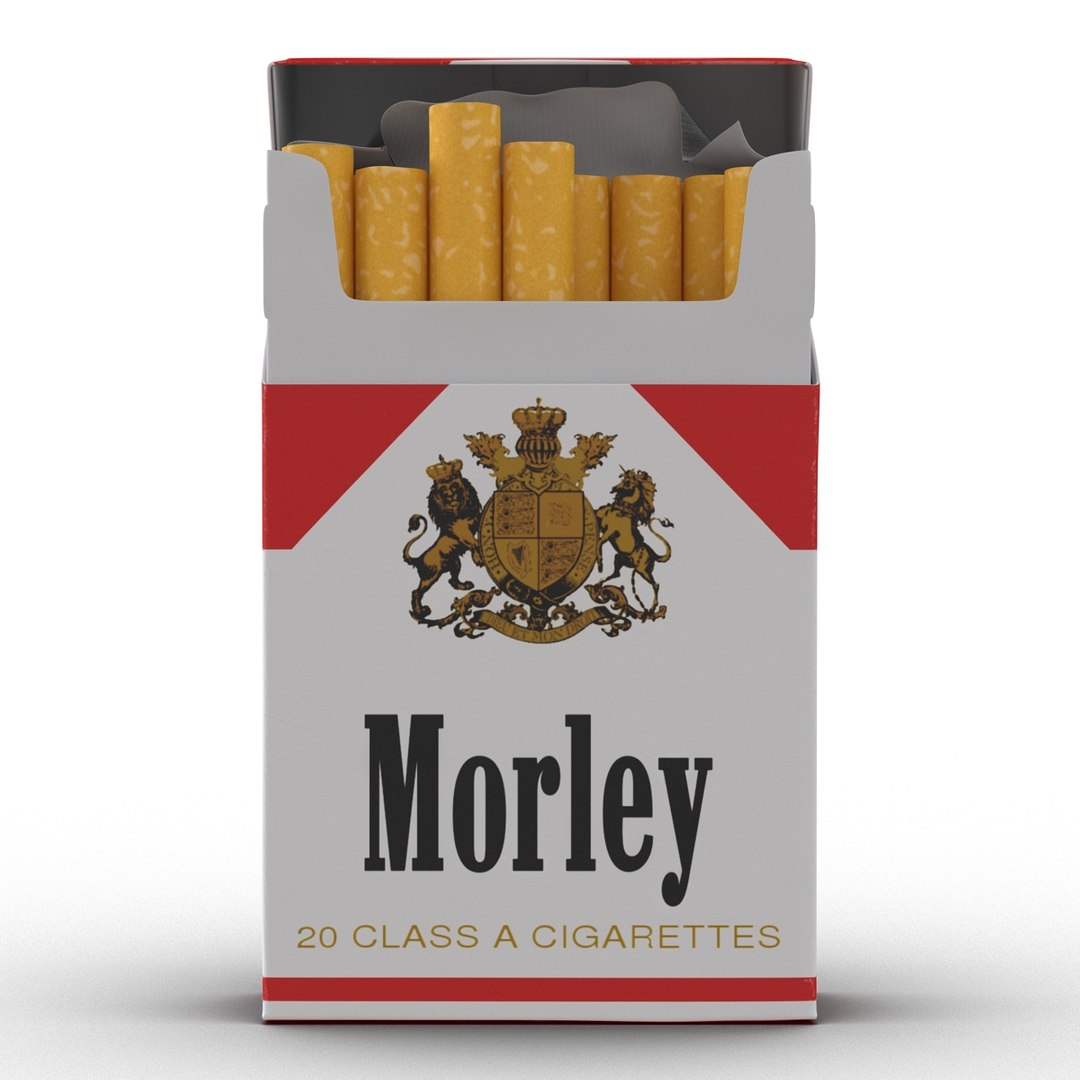 3d Opened Cigarettes Pack Morley