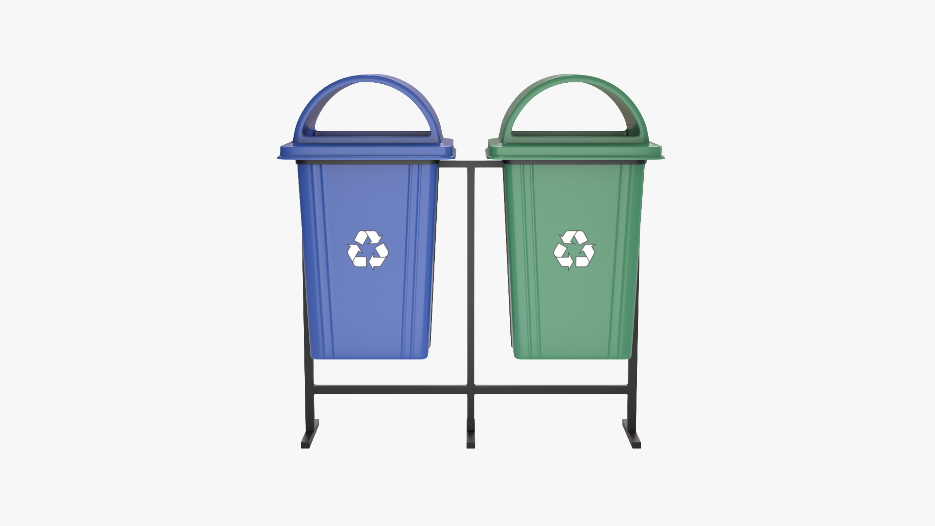Premium Vector | Set of recycling bin vector design. red, green, blue and  black dustbin and waste management labels