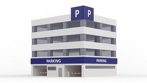 Cartoon Parking Garage 3D model