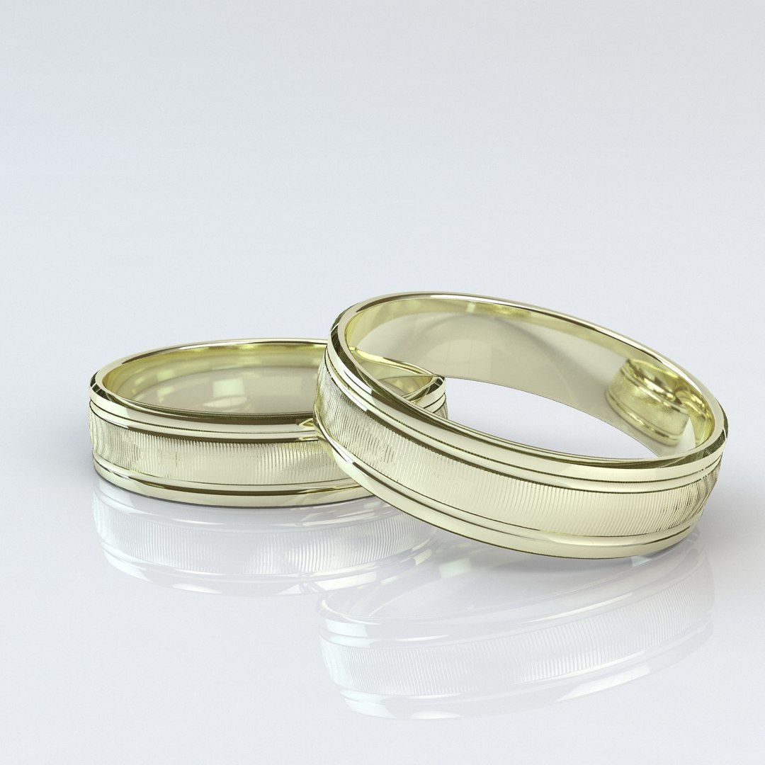 wedding rings 3d model