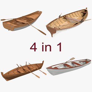 rowing boats 2 3d model