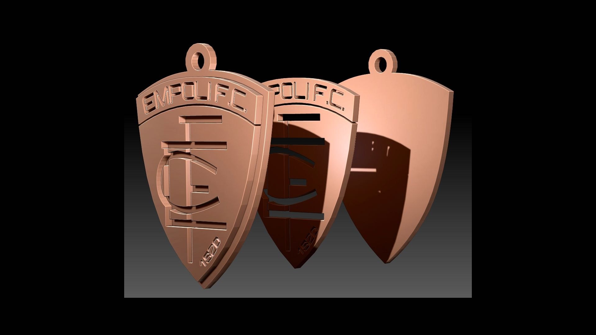 Empoli Logo Shield Printable And Renderable Keychan 3D Model ...
