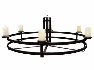 3D Medieval Candle Chandelier