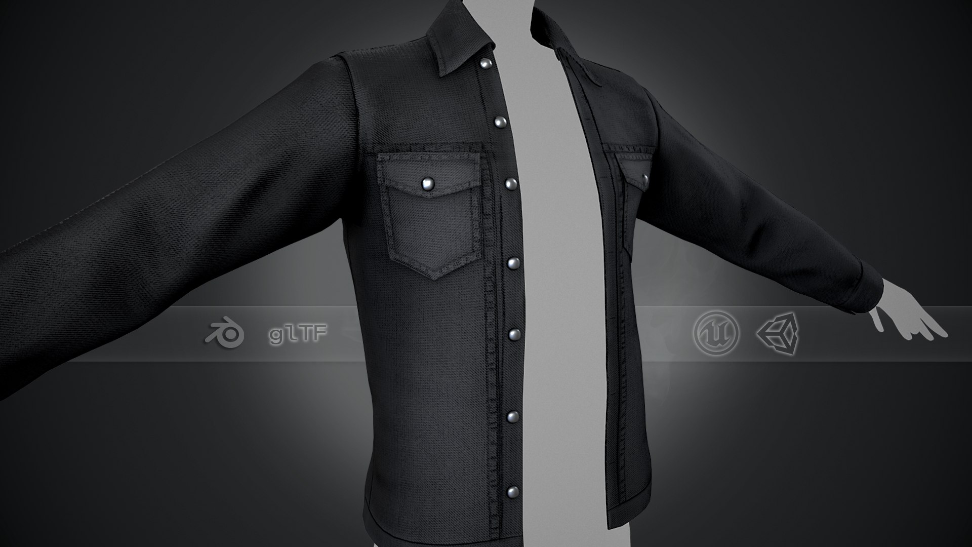 Black Denim Shirt 3D https://p.turbosquid.com/ts-thumb/9b/Y4JyTf/W6/xxxcopy/png/1668292523/1920x1080/fit_q87/d90e8644fffd29c1ed252cca4a8a9b2615d1eb47/xxxcopy.jpg