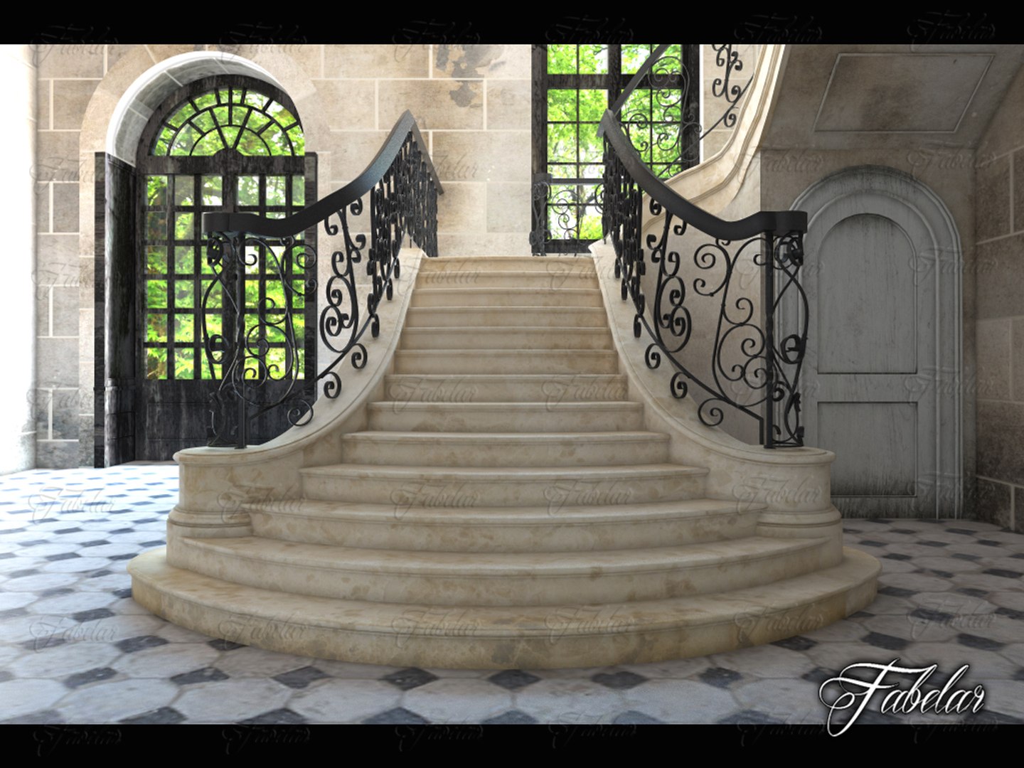 Staircase Interior 3D Model - TurboSquid 1153823