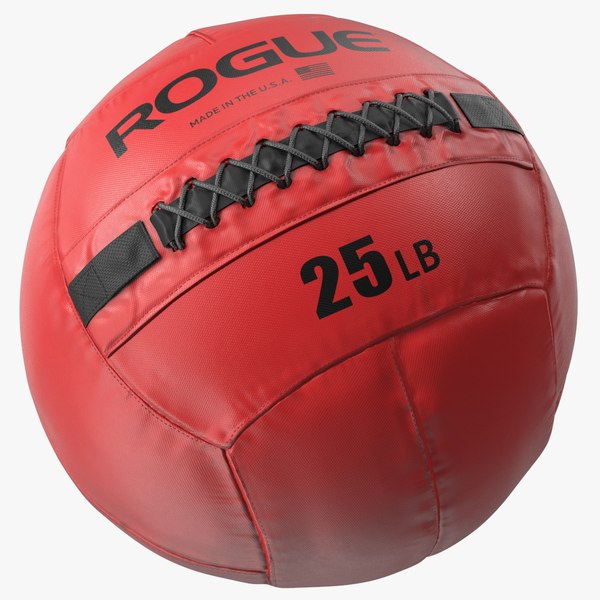Red Fitness Medicine Ball 3D model