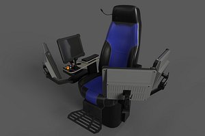 3D oil rig drillers chair model