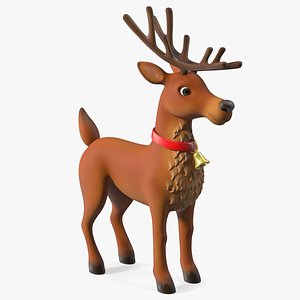 Christmas Reindeer Cartoon Basic Pose