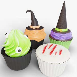 Halloween Cupcake 3D model