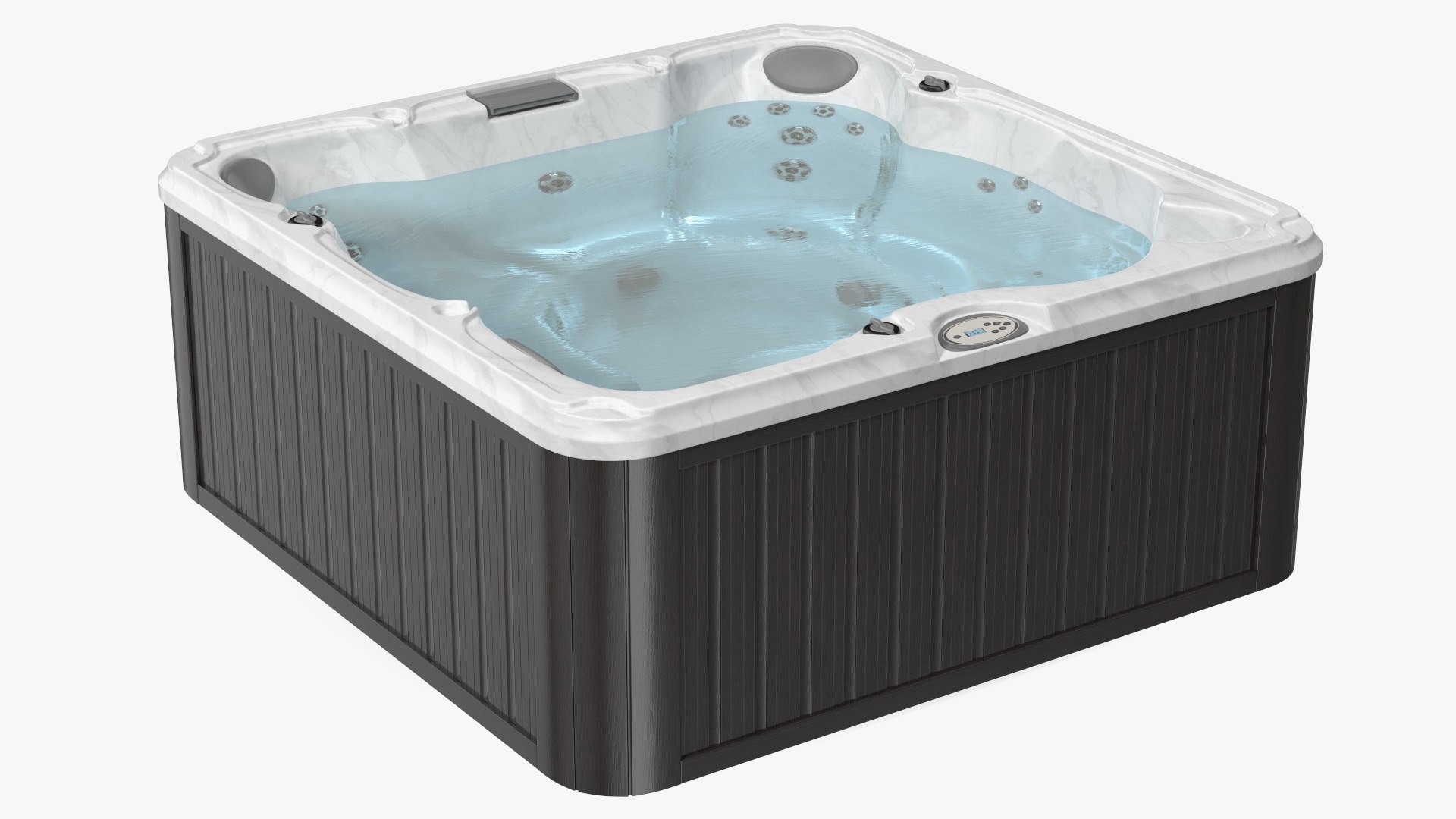 Hot Tub with Water 3D model preview