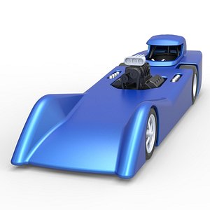 Diecast Front engine old school dragster with shell Version 6 Scale 1 to 25 3D
