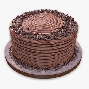 3D model Elegant Golden Birthday Cake