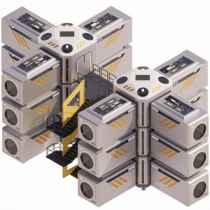 Sci-fi house 002 module 3 3D model