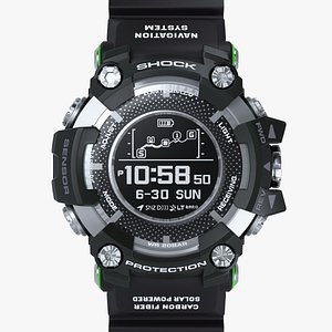 Sports Watch Resistant Black 3D Model