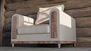 Rustic Leather Armchair - Country Upholstered Furniture