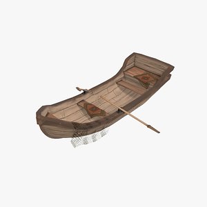 3D model Stylized small boat