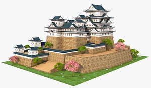 3D himeji castle