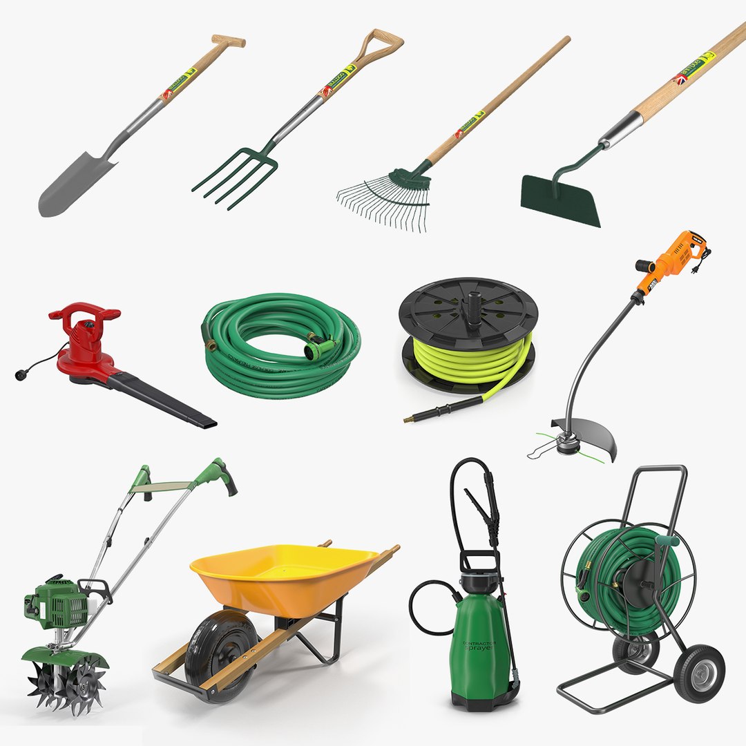 Garden Tools Collection 3 3D model preview