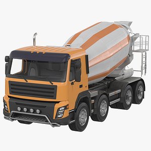 3d model of cement mixer vehicle generic