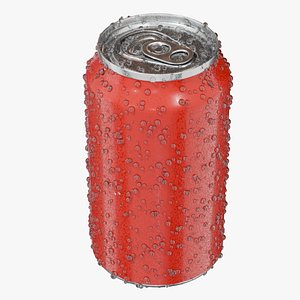 3D Standard Can with Droplets model
