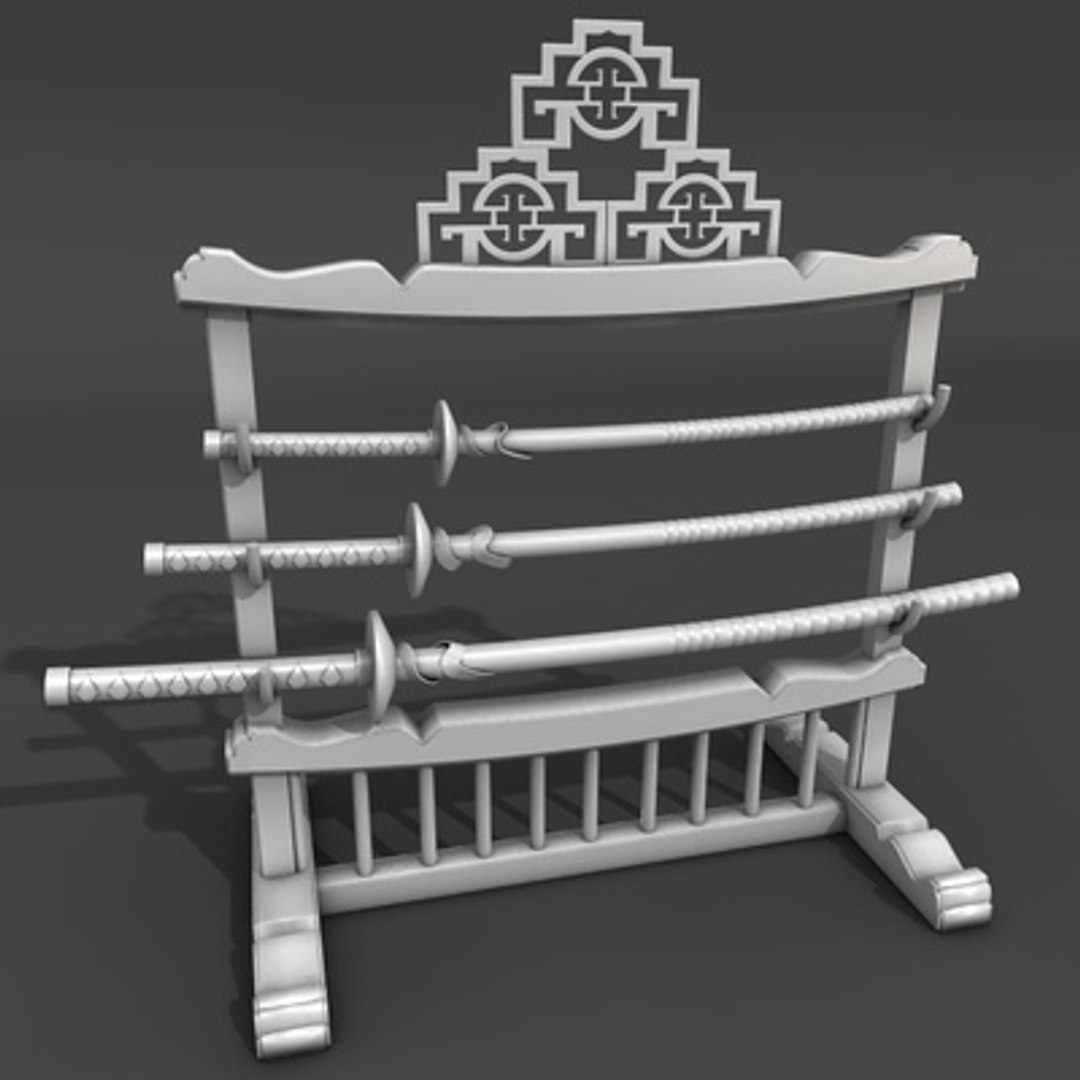katana sword holder 3d model