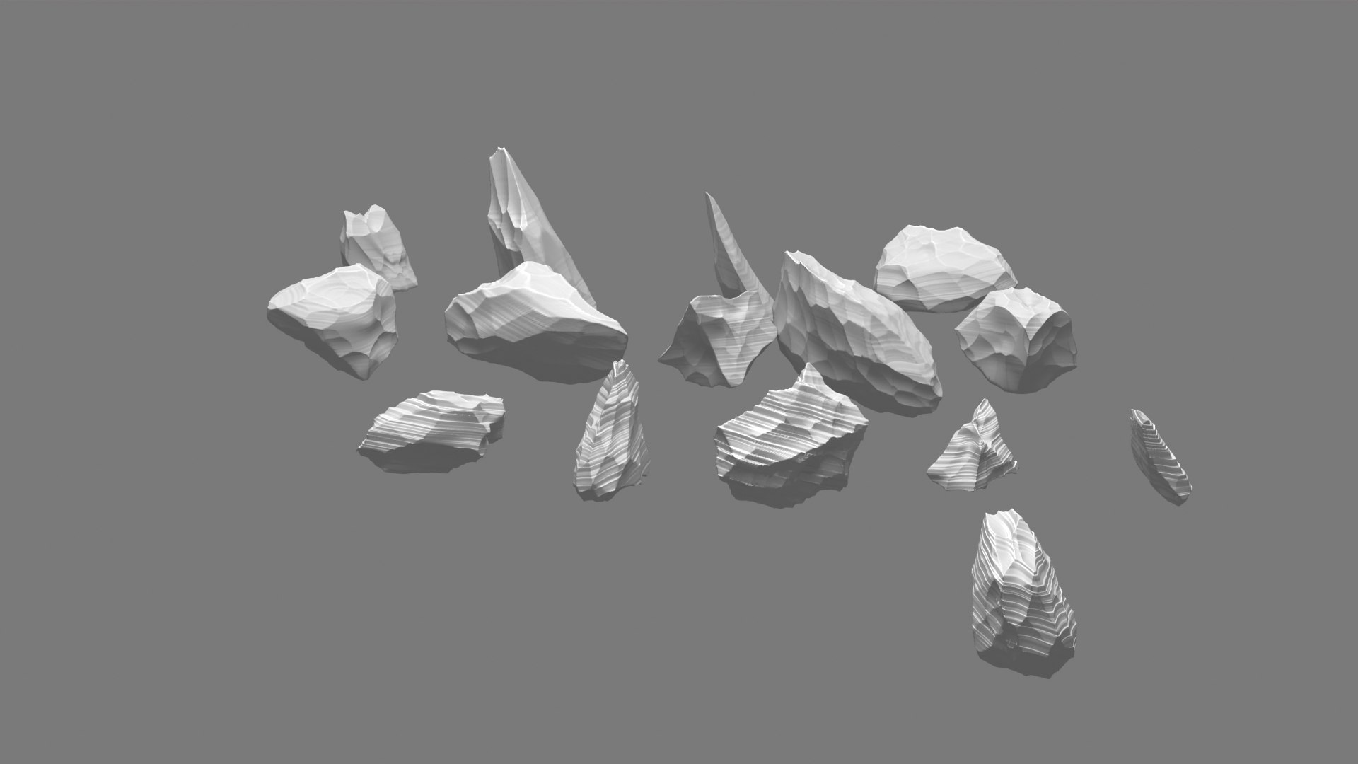 3D Model Obsidian Rocks HD Pack - 15 Pieces - TurboSquid 1746242