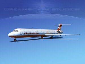 3d model mcdonnell douglas md-80 airliners