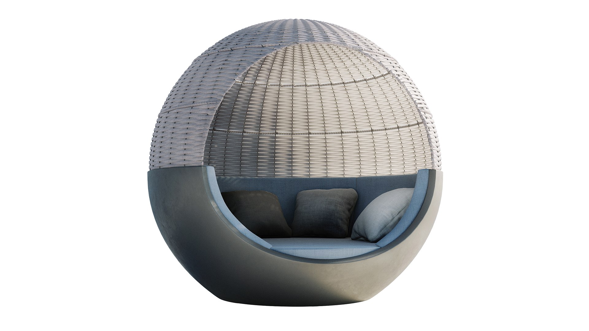 Ulm moon daybed with woven rope paraso 3D model https://p.turbosquid.com/ts-thumb/9c/Q3Jo71/Ai/preview_01/jpg/1629050329/1920x1080/fit_q87/c56acb0aa58bf87499ed01b074b3636e576f3392/preview_01.jpg