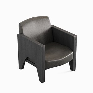 Modern Leather Armchair 02