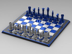 Chess Board Complete Set 3D model