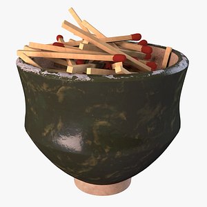 3D bowl of matches model