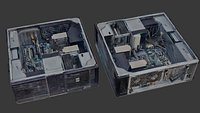 Opened HP Z600 Workstation Computer Case Scan Full Interior