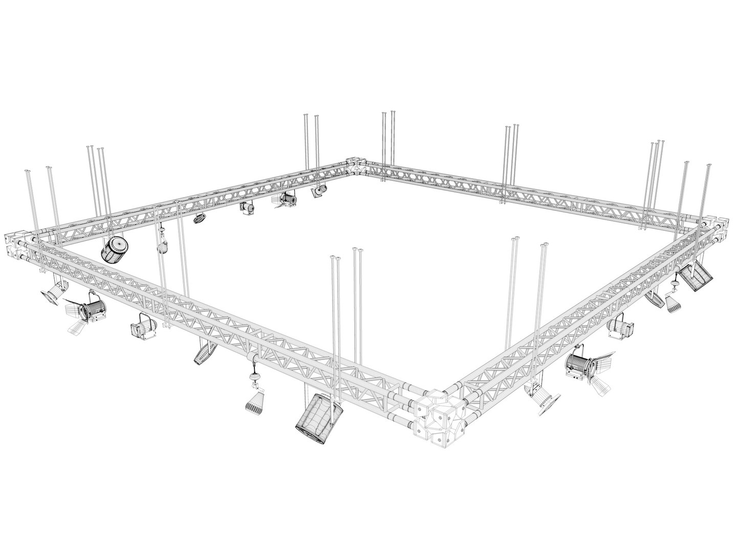 Light Truss 3 3D Model - TurboSquid 2085068