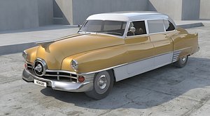 Generic Mid-Century Classic Sedan 3D Asset 3D