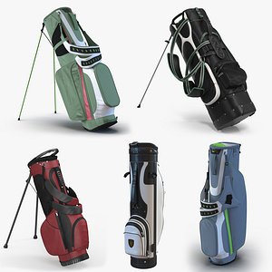 golf bags 5 3D model