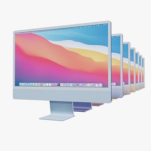 3D 2021 Apple iMac 24 Collection