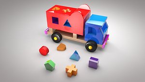 3D wooden toy track sorter