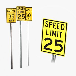 Road Signs - Advisory Speed