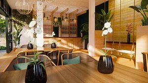 3D La Tropica Open Restaurant model