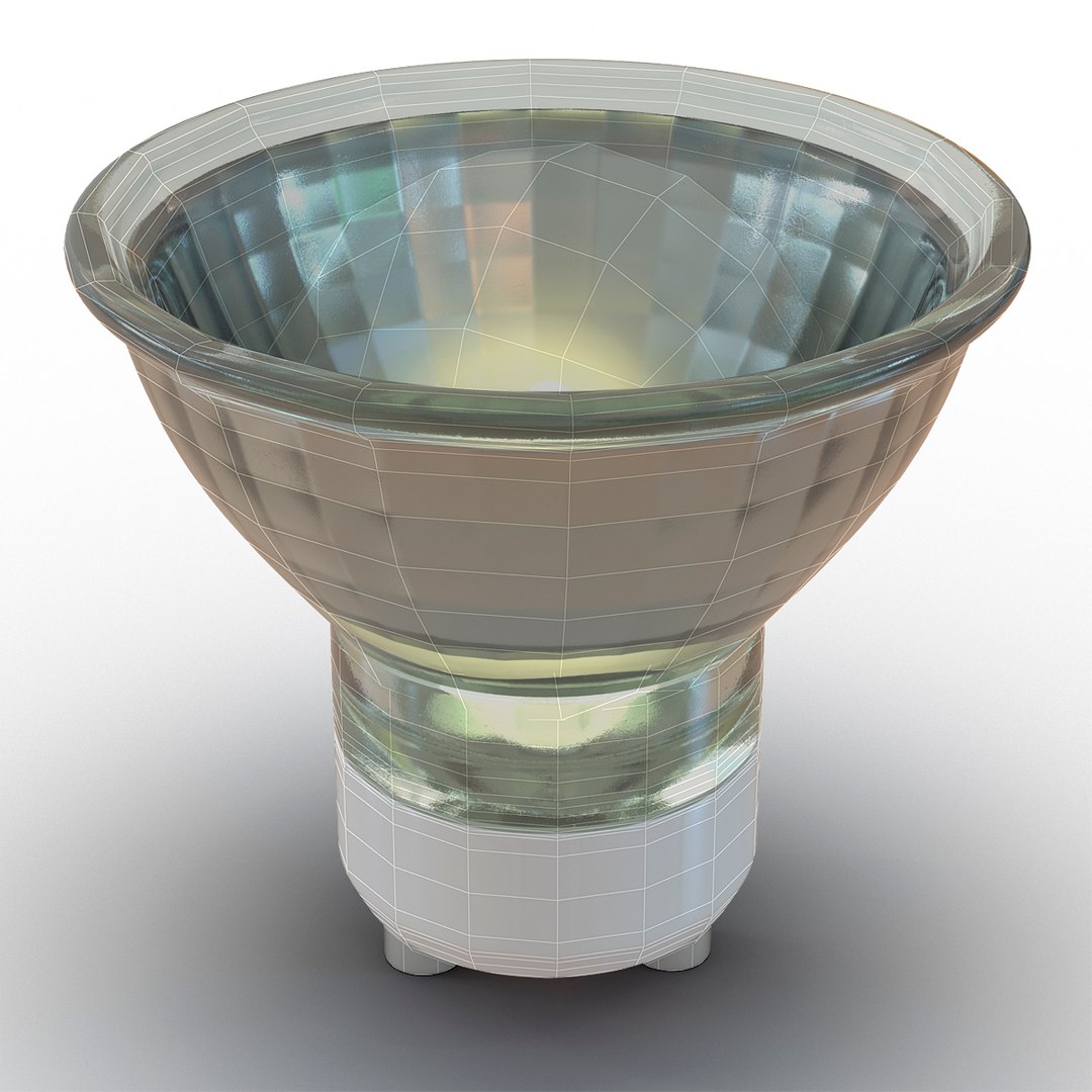 Spot Light Bulb Glowing 3D Model 3D model preview