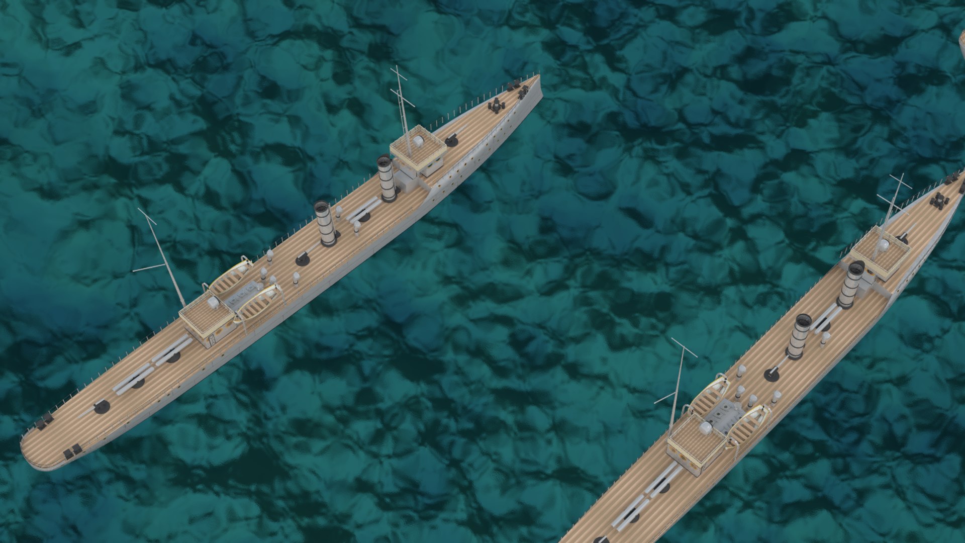 3D different fictitious destroyers - TurboSquid 1254515