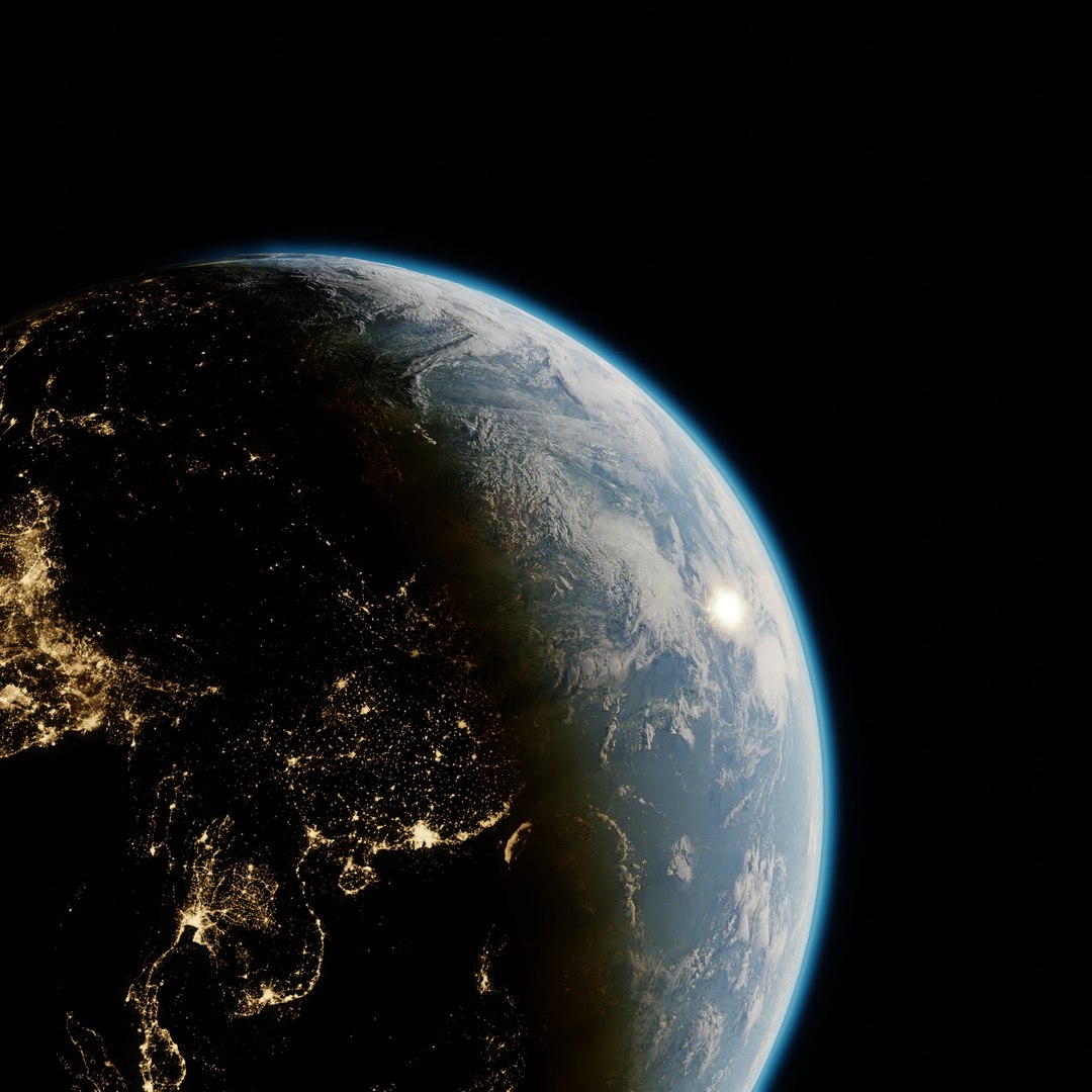 Model of a planet Earth in space 3D model - TurboSquid 2053414